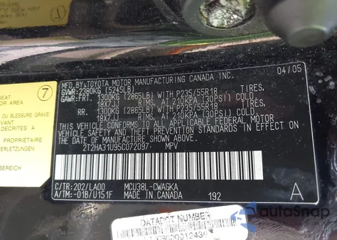 2005 Lexus Rx 330 из США, поврежденный, VIN 2T2HA31U95C072097